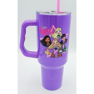 BRATZ Travel Tumbler With Handle Straw 40oz with Cloe, Yasmin, Jade & Sasha